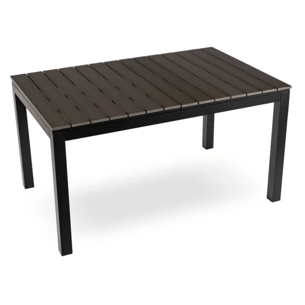 product-14777-2 Masă de grădină ARGOS 140-180 cm Stejar gri închis/negru — Mese și măsuțe