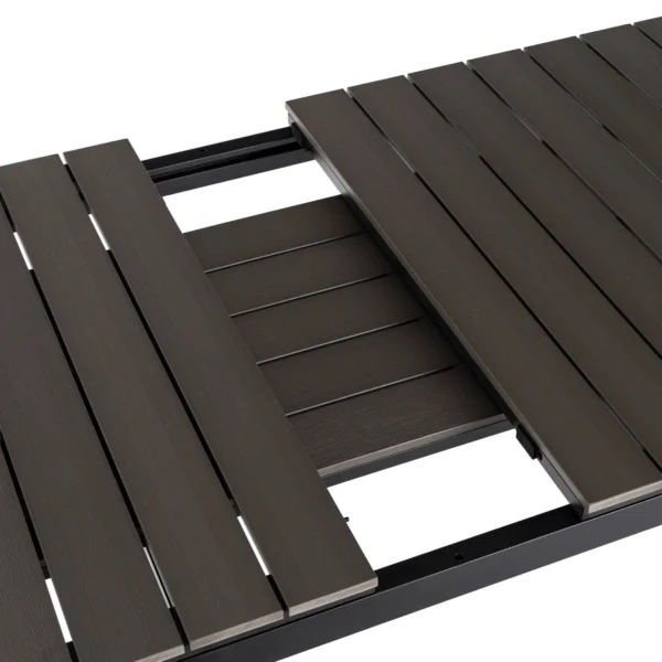 product-14778-4 Masă de grădină ARGOS 160-210 cm Gri închis Stejar/Negru — Mese și măsuțe