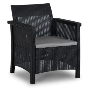 product-14782-3 Set mobilier de grădină BRENTA negru/gri — MOBILA