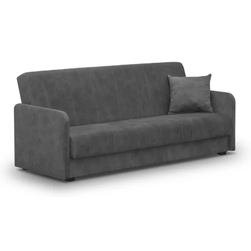 product-14783-0 PORTO Canapea Canapea pliabilă Gri Velur — Canapele și sofale