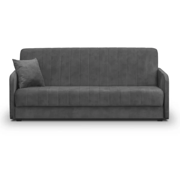 product-14783-1 PORTO Canapea Canapea pliabilă Gri Velur — Canapele și sofale