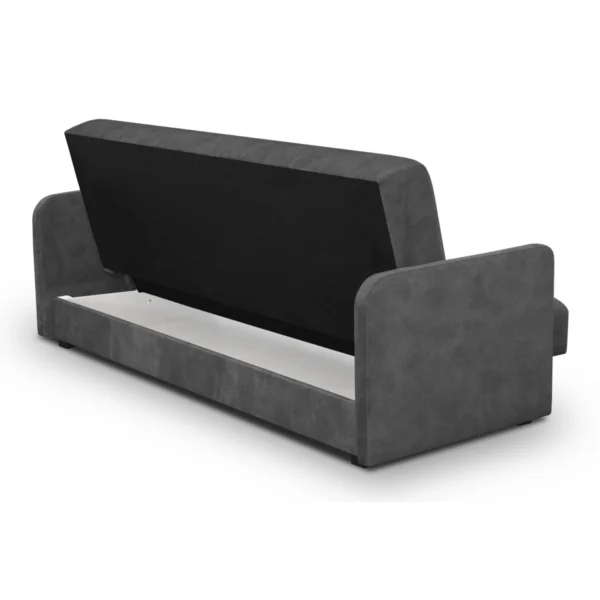 product-14783-3 PORTO Canapea Canapea pliabilă Gri Velur — Canapele și sofale
