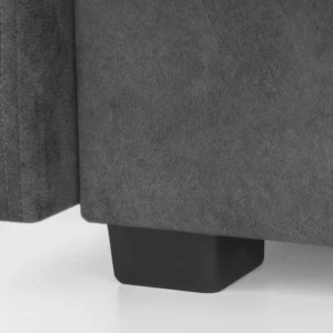 product-14783-5 PORTO Canapea Canapea pliabilă Gri Velur — Canapele și sofale