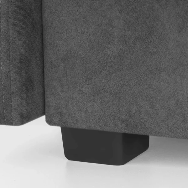 product-14783-5 PORTO Canapea Canapea pliabilă Gri Velur — Canapele și sofale