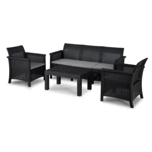Set de mobilier de grădină SAVIO Negru