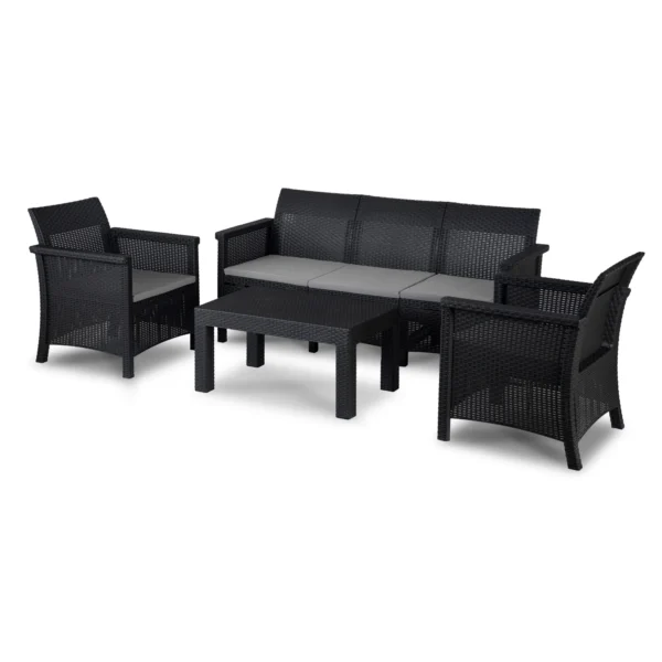 Set mobilier de grădină SAVIO negru — MOBILA