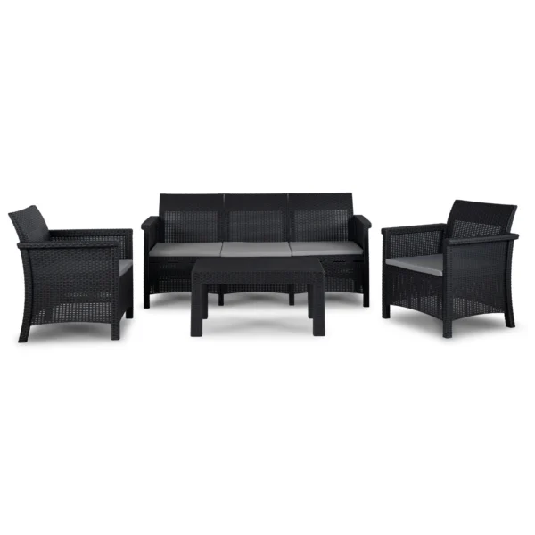 Set mobilier de grădină SAVIO negru — MOBILA