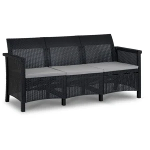 Set mobilier de grădină SAVIO negru — MOBILA
