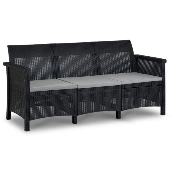 Set mobilier de grădină SAVIO negru — MOBILA