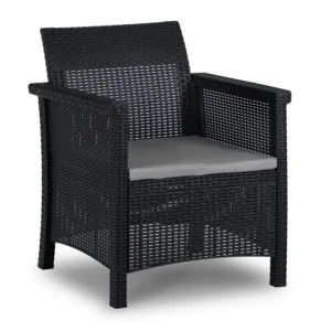 Set mobilier de grădină SAVIO negru — MOBILA