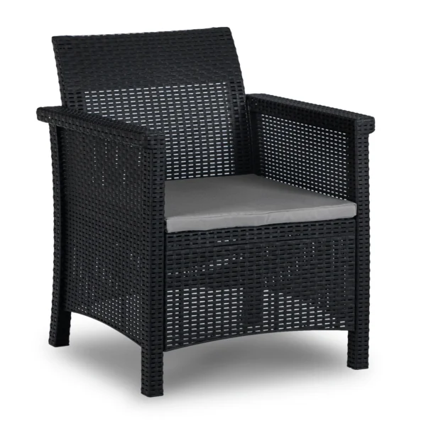 Set mobilier de grădină SAVIO negru — MOBILA