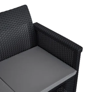 Set mobilier de grădină SAVIO negru — MOBILA