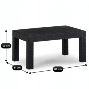 Set mobilier de grădină SAVIO negru — MOBILA