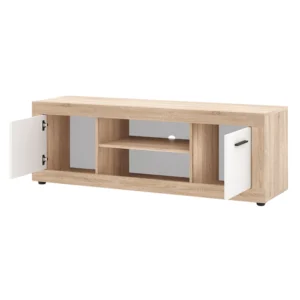 RTV BLAGO 140 cm stejar Sonoma / dulap alb — Comode