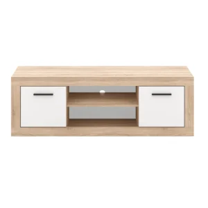 RTV BLAGO 140 cm stejar Sonoma / dulap alb — Comode