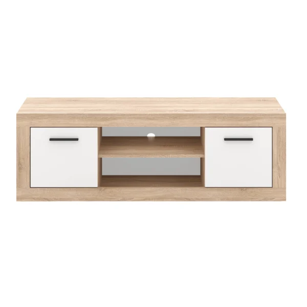 RTV BLAGO 140 cm stejar Sonoma / dulap alb — Comode