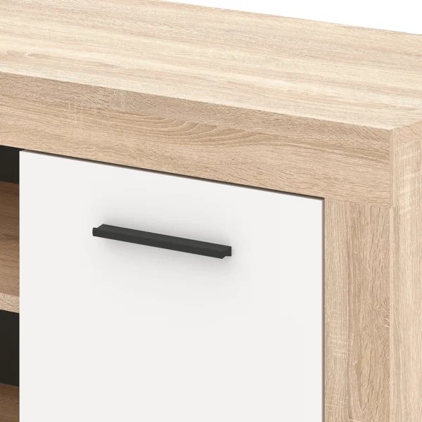RTV BLAGO 140 cm stejar Sonoma / dulap alb — Comode