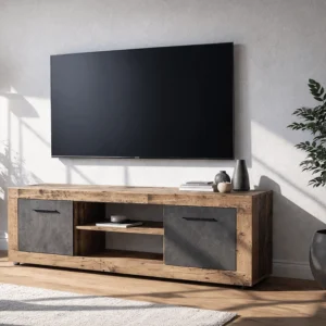 Dulap RTV BLAGO 140 cm Raw Oak/Graphite — Comode