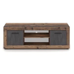 Dulap RTV BLAGO 140 cm stejar închis/grafit — Comode