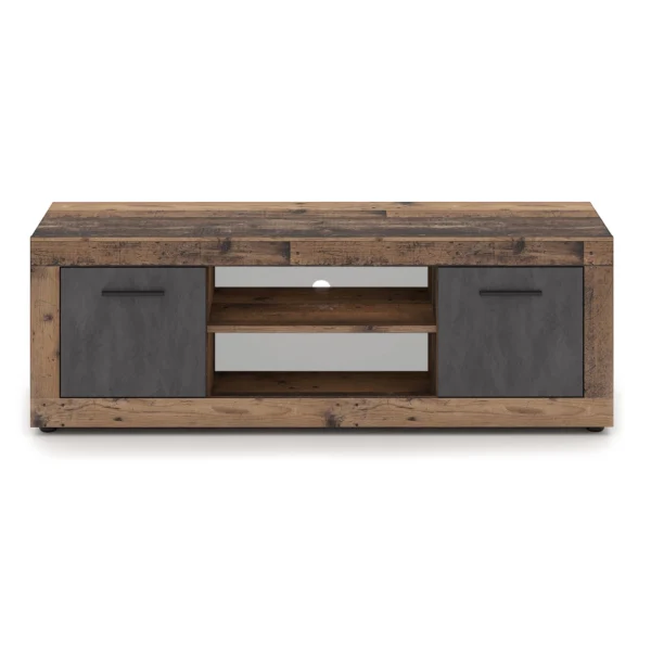 Dulap RTV BLAGO 140 cm stejar închis/grafit — Comode