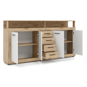 product-14796-1 Comodă cu sertare BLAGO 190 cm Stejar Artisan/alb — Comode