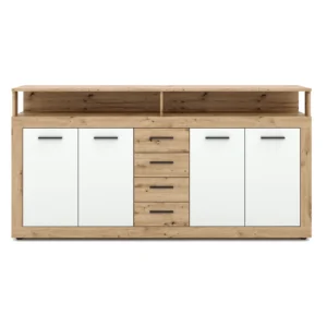 product-14796-2 Comodă cu sertare BLAGO 190 cm Stejar Artisan/alb — Comode