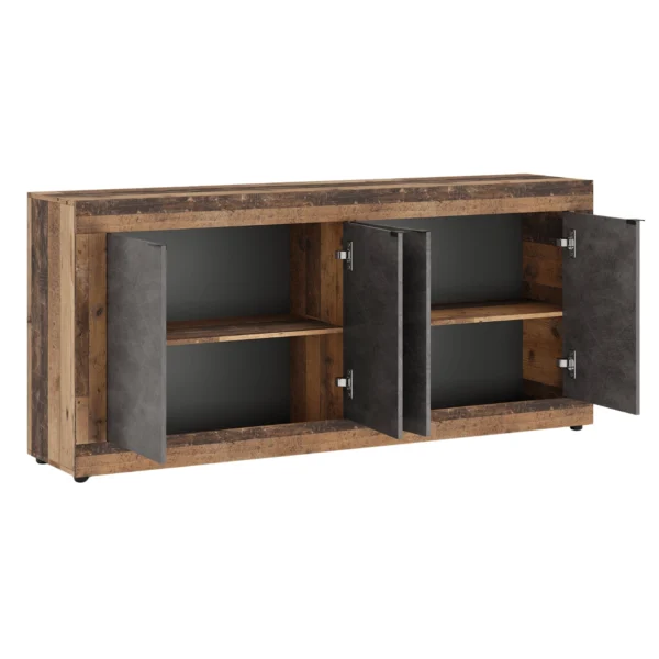 product-14798-1 Comodă BLAGO 180 cm Stejar închis/Grafit — Comode