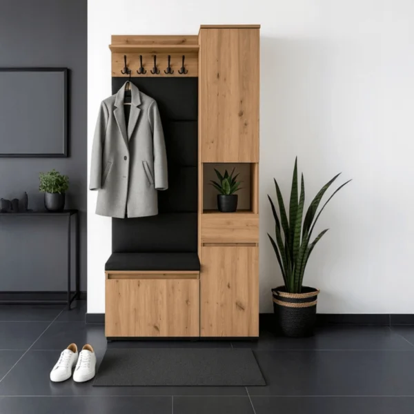 product-14799-0-1 VENORNA 90 cm Stejar Artisan/Grafit Set hol — MOBILA