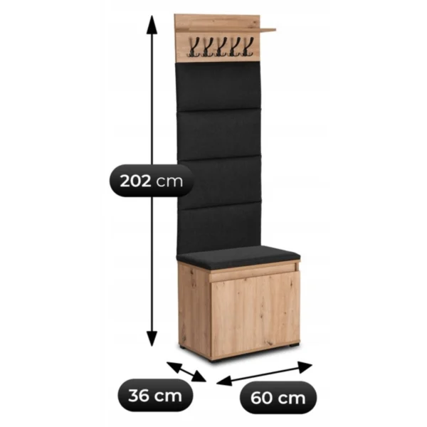 product-14800-7 VENORNA 60 cm Artisan Oak/Graphite Set hol — MOBILA
