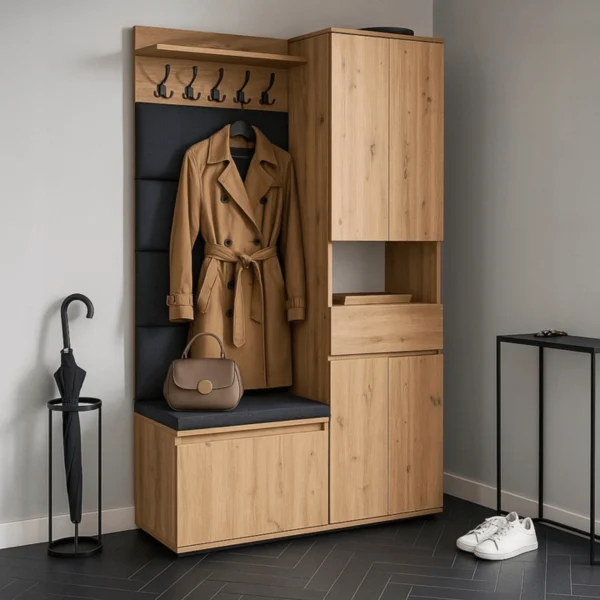 product-14801-0-1 MODENA Set hol 120 cm Stejar Artisan/Grafit — MOBILA
