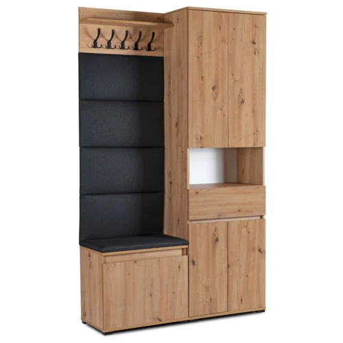 product-14801-0 MODENA Set hol 120 cm Stejar Artisan/Grafit — MOBILA