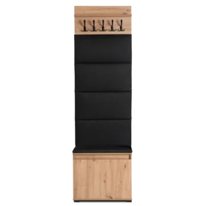 product-14802-1 MODENA 60 cm Artisan Oak/Graphite Hallway Set — MOBILA