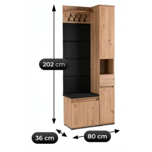 product-14803-7 PARMA 80 cm Artisan Oak/Graphite Set hol — Cuiere