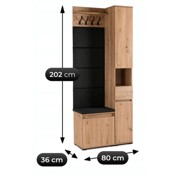 product-14803-7 PARMA 80 cm Artisan Oak/Graphite Set hol — Cuiere