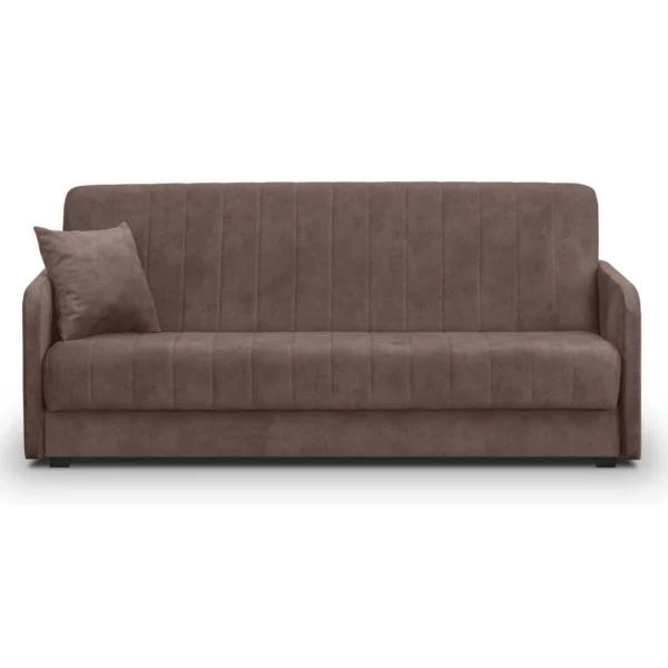 product-14809-1 PORTO Canapea Canapea pliabilă din velur maro — Canapele și sofale