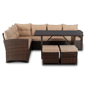 Set mobilier de grădină DALLAS Brown/Beige — MOBILA