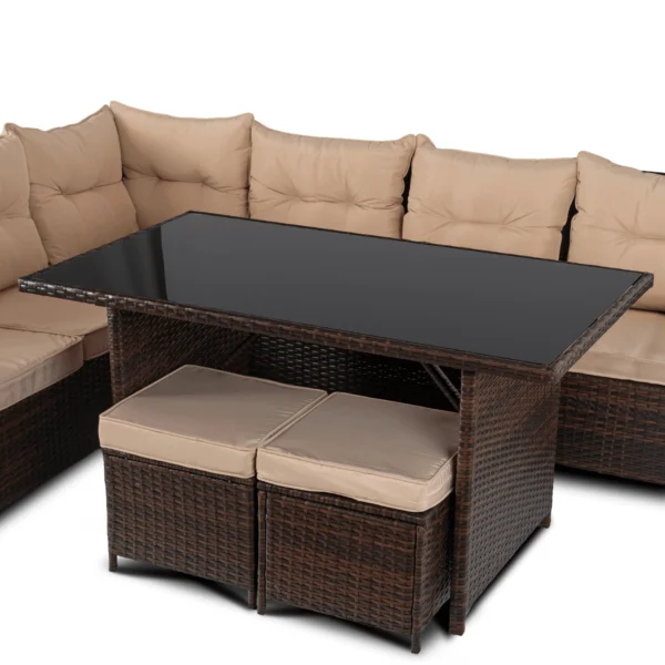 Set mobilier de grădină DALLAS Brown/Beige — MOBILA