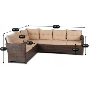 Set mobilier de grădină DALLAS Brown/Beige — MOBILA