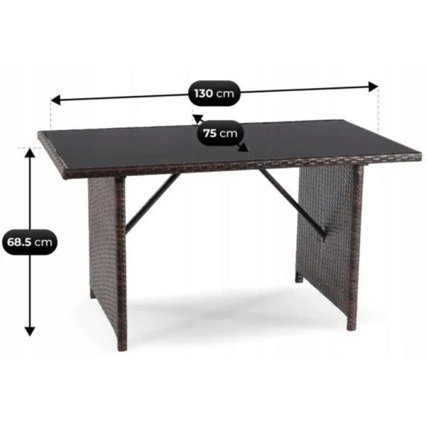 Set mobilier de grădină DALLAS Brown/Beige — MOBILA