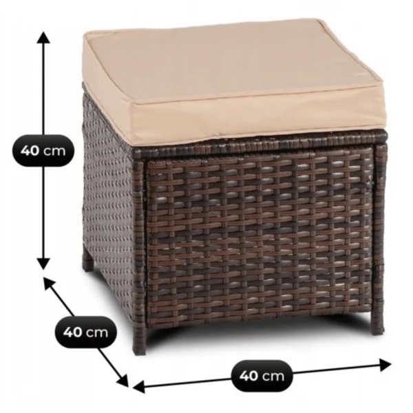Set mobilier de grădină DALLAS Brown/Beige — MOBILA