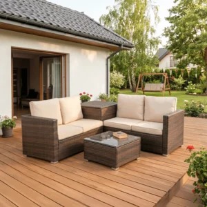 Set mobilier de grădină NEGRO Brown/Beige — MOBILA