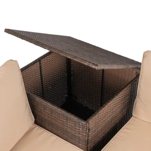 Set mobilier de grădină NEGRO Brown/Beige — MOBILA