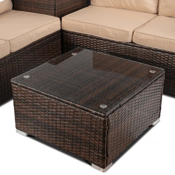 Set mobilier de grădină NEGRO Brown/Beige — MOBILA