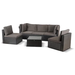 product-14818-0-1 Set mobilier de grădină CALIENTE negru/maro — MOBILA