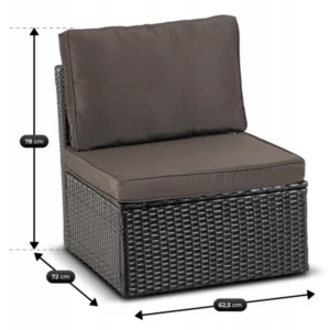 product-14818-11 Set mobilier de grădină CALIENTE negru/maro — MOBILA