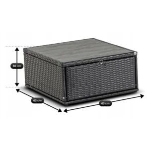 product-14818-12 Set mobilier de grădină CALIENTE negru/maro — MOBILA