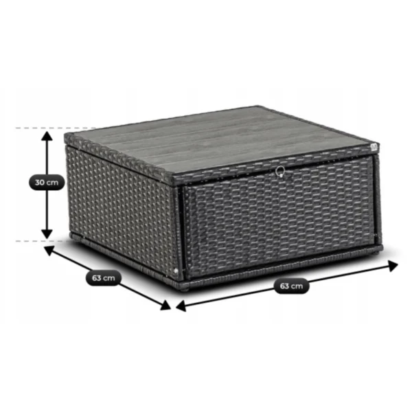 product-14818-12 Set mobilier de grădină CALIENTE negru/maro — MOBILA