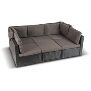 product-14818-2 Set mobilier de grădină CALIENTE negru/maro — MOBILA