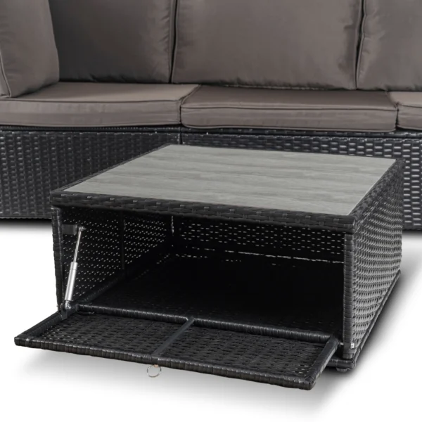 product-14818-9 Set mobilier de grădină CALIENTE negru/maro — MOBILA