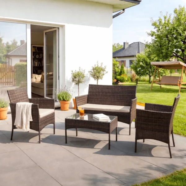 product-14820-0 Set mobilier de grădină MISSISIPI Brown/Beige — MOBILA